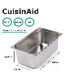 Гастроемкость CuisinAid 1/1 h=200 нерж. 530х325х200 CD-811-8 /10