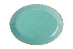 Блюдо овальное TURQUOISE фарфор, 360x270 мм, h 33 мм, бирюзовый Seasons Porland 112136 бирюзовый
