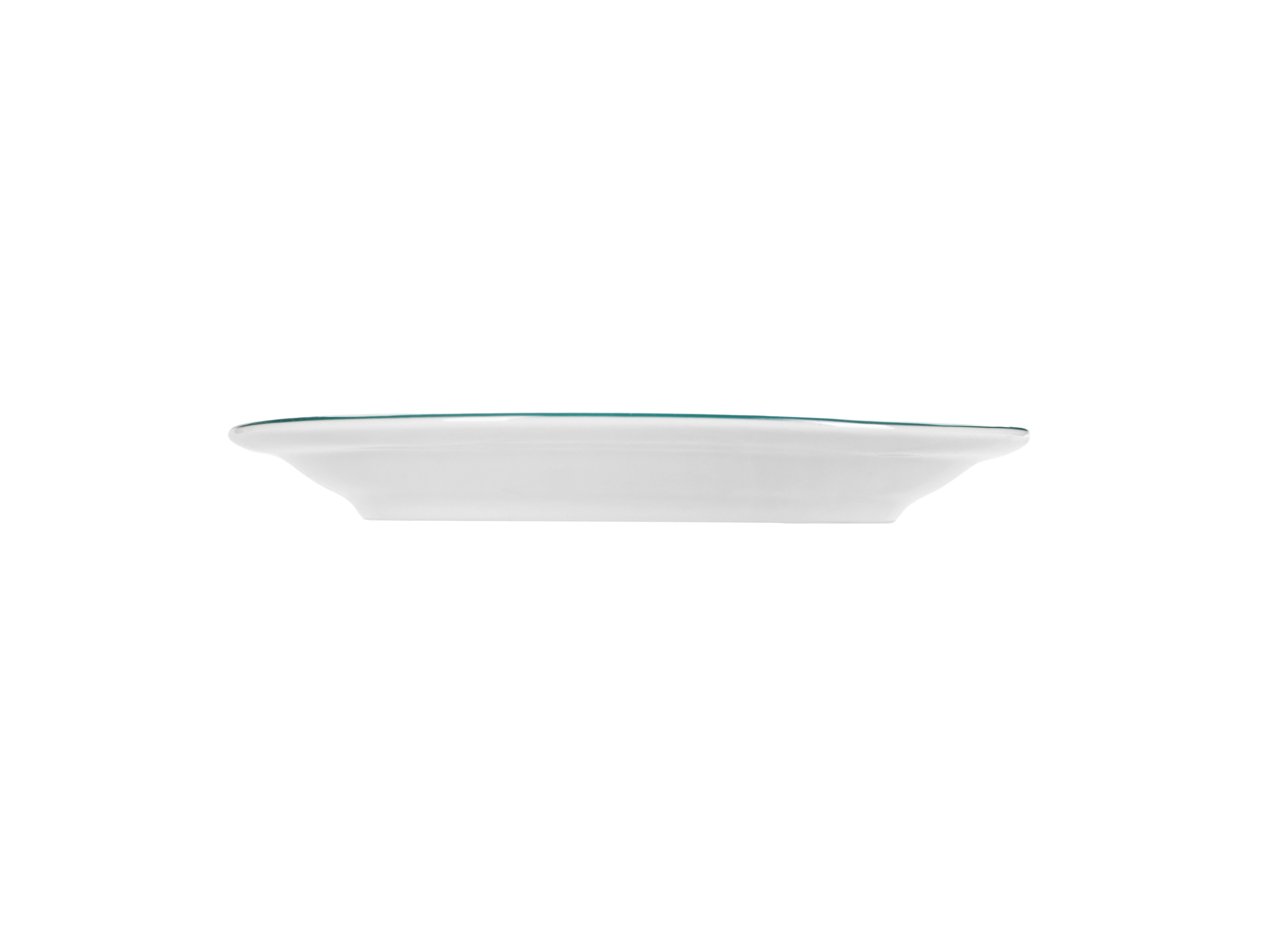Тарелка мелкая Vaso Piccolo 180 мм, кант зеленый, Porland DS13