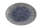 Блюдо овальное IRIS BLUE фарфор, 260x190 мм, h 25 мм, синий Porland 112126 IRIS BLUE