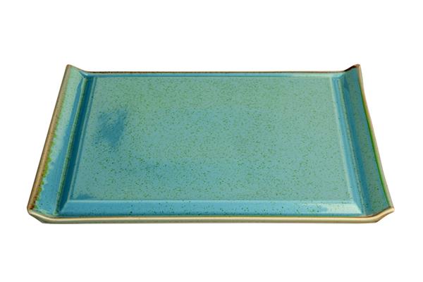 Блюдо для стейка TURQUOISE фарфор, 320x260 мм, h 12 мм, бирюзовый Seasons Porland 538136 бирюзовый