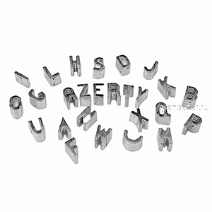 Набор форм д/конд.изд. «Алфавит» (26шт); сталь нерж.; D=130,H=25мм; металлич. MATFER 150476