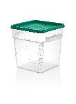 Контейнер для продуктов квадратный Gastroplast 7,6 л. 220*220*230 мм. с мерной шкалой, прозрачный, п/п, без крышки /1/12/ GSPP-8