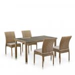 Комплект плетеной мебели из искусственного ротанга T256B/Y380B-W65 Light Brown