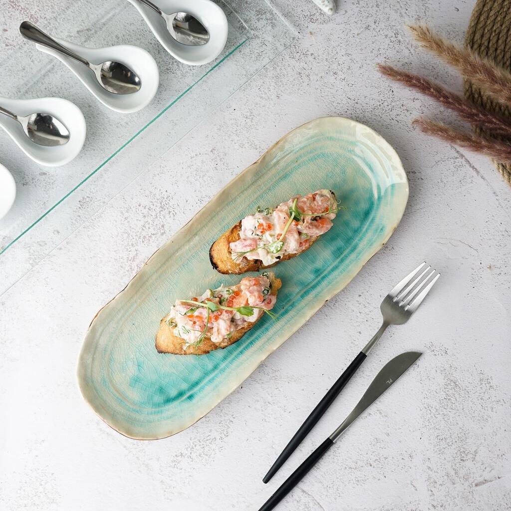 Блюдо овальное Sea Blue Frutti di Mare 325х125 мм h25 мм P.L. Proff Cuisine QB23132004 [1]
