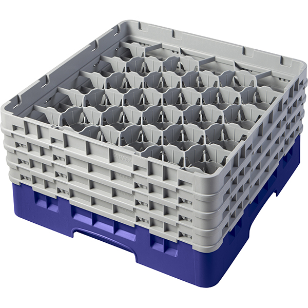 Кассета д/бокалов (30ячеек); пластик; H=21,5,L=50,B=50см; синий Cambro 30S800186
