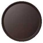 Поднос; прорезин.; D=260,H=25мм; коричнев. Cambro 1100CT138