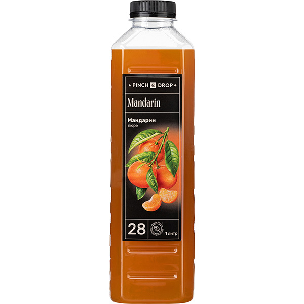 Пюре «Мандарин» фруктовое пластик 1 л D=70, H=260 мм Pinch&Drop PD-P028P1000-2