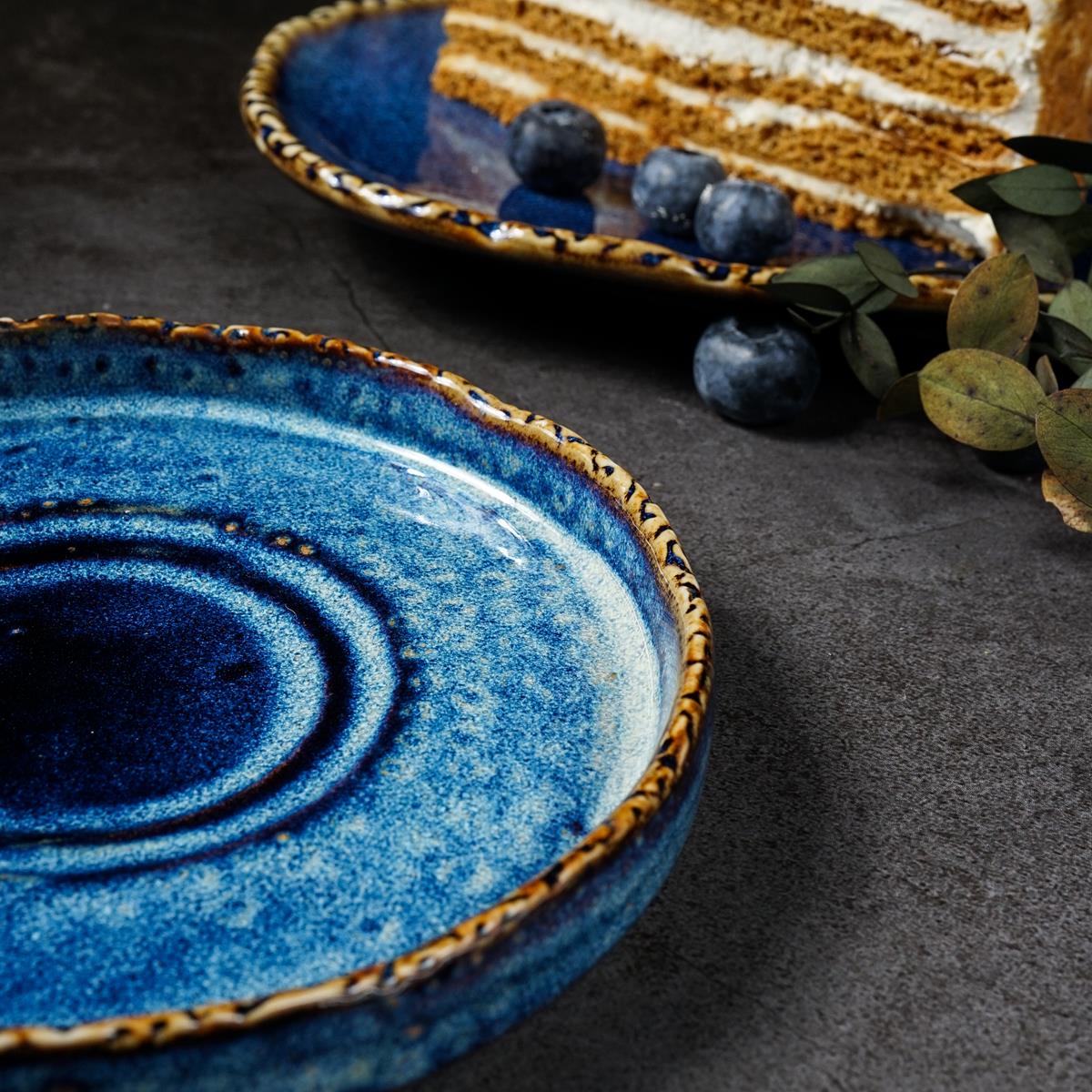 Блюдце для чашек Aqua Blue 140 мм, фарфор P.L. Proff Cuisine ZA0586-5.5A