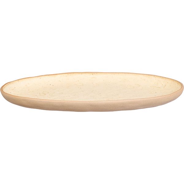 Блюдо «Грасп» овальное керамика  H=23 L=290 B=180 мм бежев. Kunstwerk 20726/beige