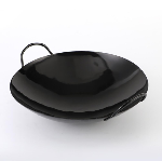 Сковорода Вок (WOK) 325 мм с двумя ручками черная сталь P.L. Proff Cuisine JQ-OT630B