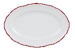 Блюдо овальное MARIA RED 220 мм, кант красный Porland