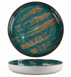 Тарелка с бортом Texture Dark Green Lines 226*30 мм, P.L. Proff Cuisine
