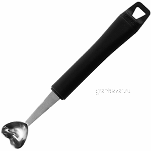 Нуазетка «Сердце»; сталь,полипроп.; D=23/23,H=10,L=190мм; черный Paderno 48280-70