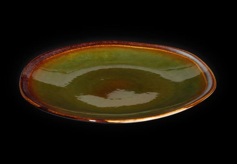 Тарелка мелкая Corone Verde d=258 мм синий+зеленый фарфор