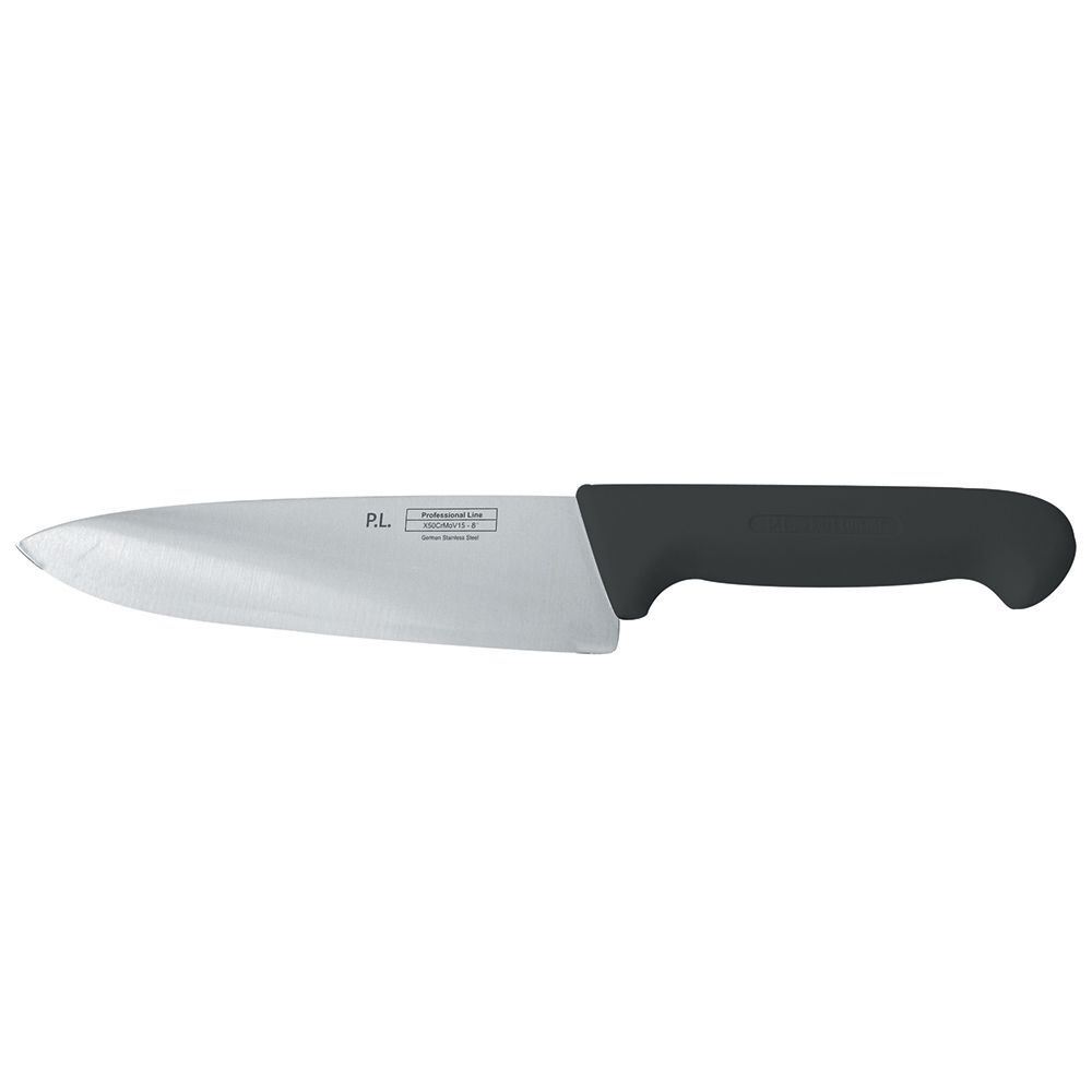 Шеф-нож PRO-Line 300 мм, пластиковая черная ручка, P.L. Proff Cuisine KB-3801-300-BK201-RE-PL
