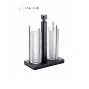 Набор салатников на подставке (24шт); стекло,сталь нерж.; D=12см Pintinox 51133424