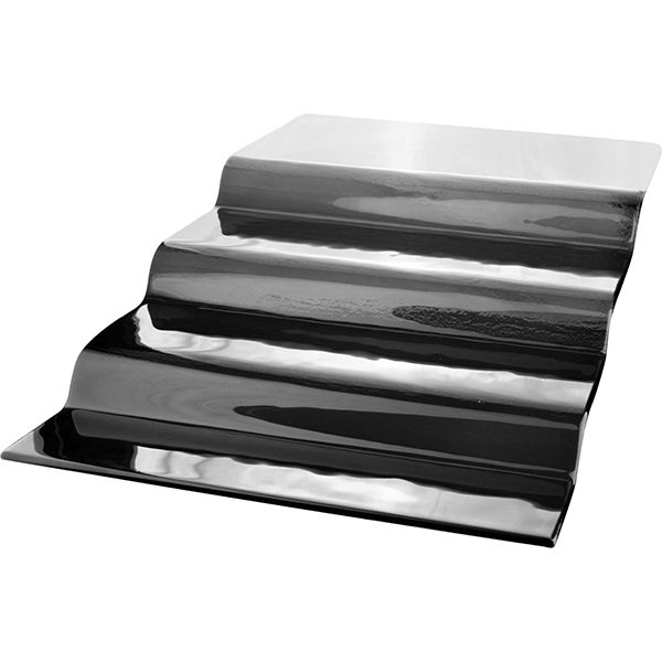 Поднос фуршетный (4 ступеньки) стекло, H=120, L=670, B=400 мм черный BDK-GLASS 540418