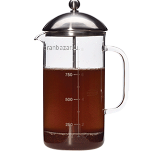 Кофейник с прессом на 8 чашек; стекло; 1000мл; D=9.5,H=22.5,L=14см; прозр. Trendglas 118051