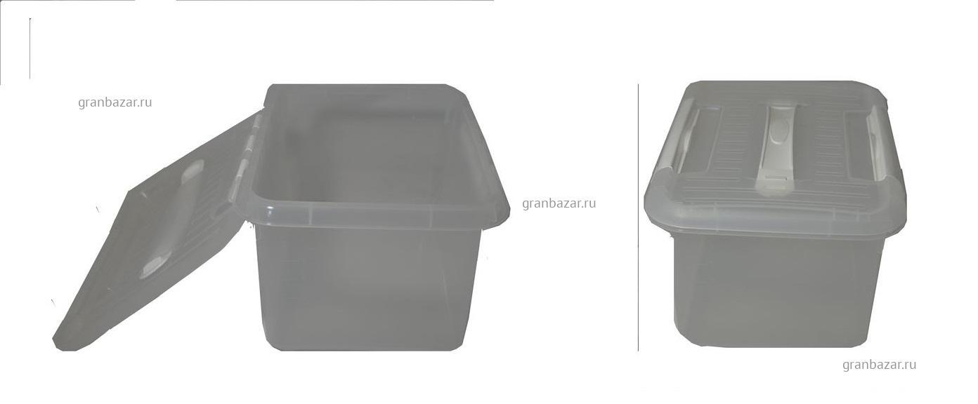 Контейнер для продуктов прямоуг. 6 л 300x230x160 мм с ручкой с белым зажимом MGSteel /12/ 1706
