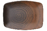 Блюдо прямоугольное BROWN фарфор, 320х230 мм, h 20 мм Porland 118432 LYKKE BROWN