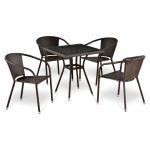Комплект мебели из искусственного ротанга T282BNT/Y137C-W53 Brown 4Pcs