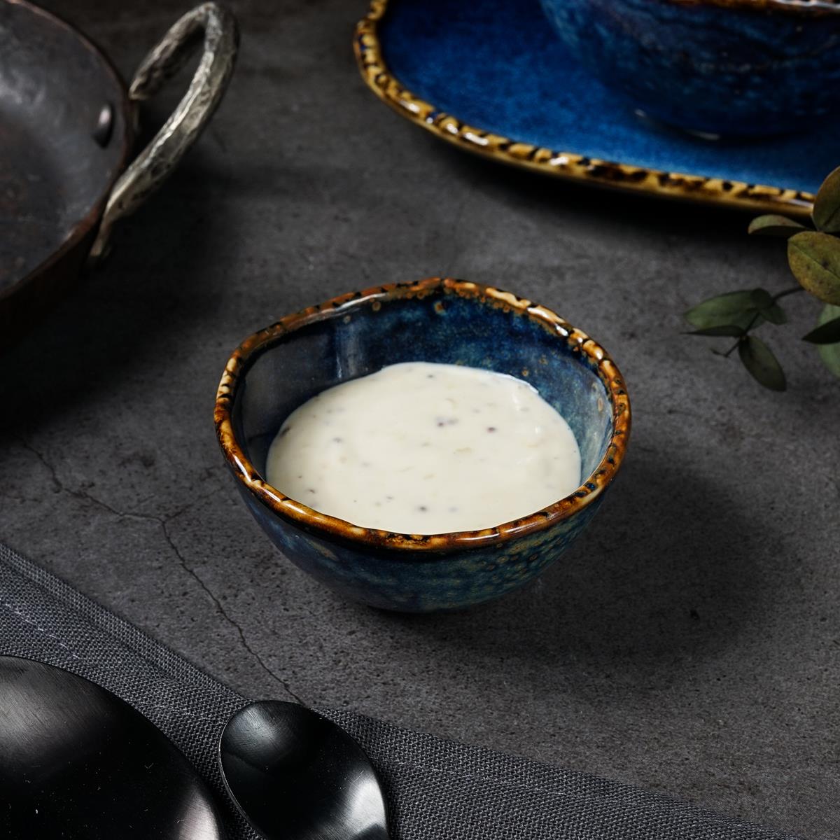 Соусник Aqua Blue d=75 мм, h=40 мм, 80 мл, фарфор P.L. Proff Cuisine 	ZA0305-3-A