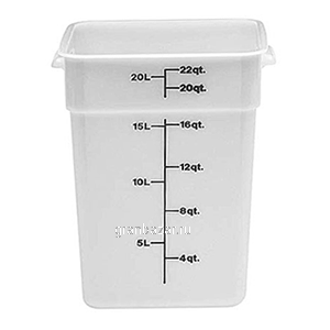 Контейнер; полиэтилен; 20.8л; H=40,L=25.6,B=31см; белый Cambro 22SFSP148