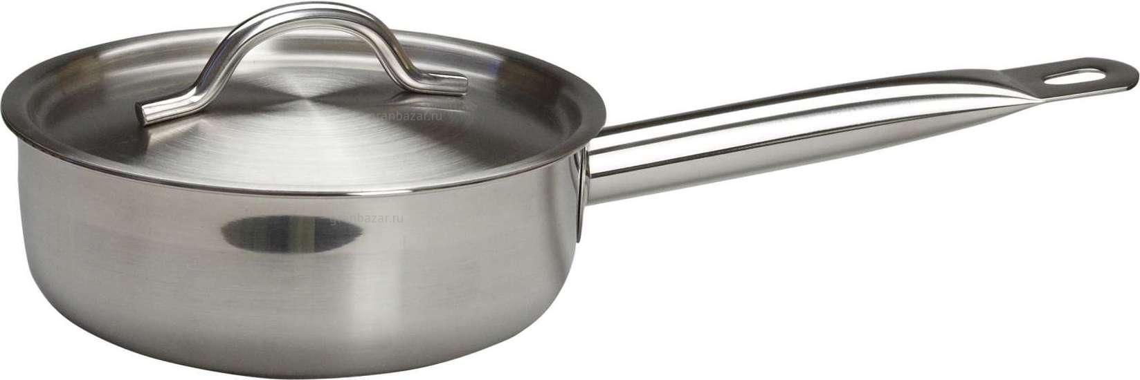 Сотейник 1,6 л. нерж. d=195 мм h=65 мм с крышк. двойное дно (индукция) MGSteel (С23S178KL) 19117