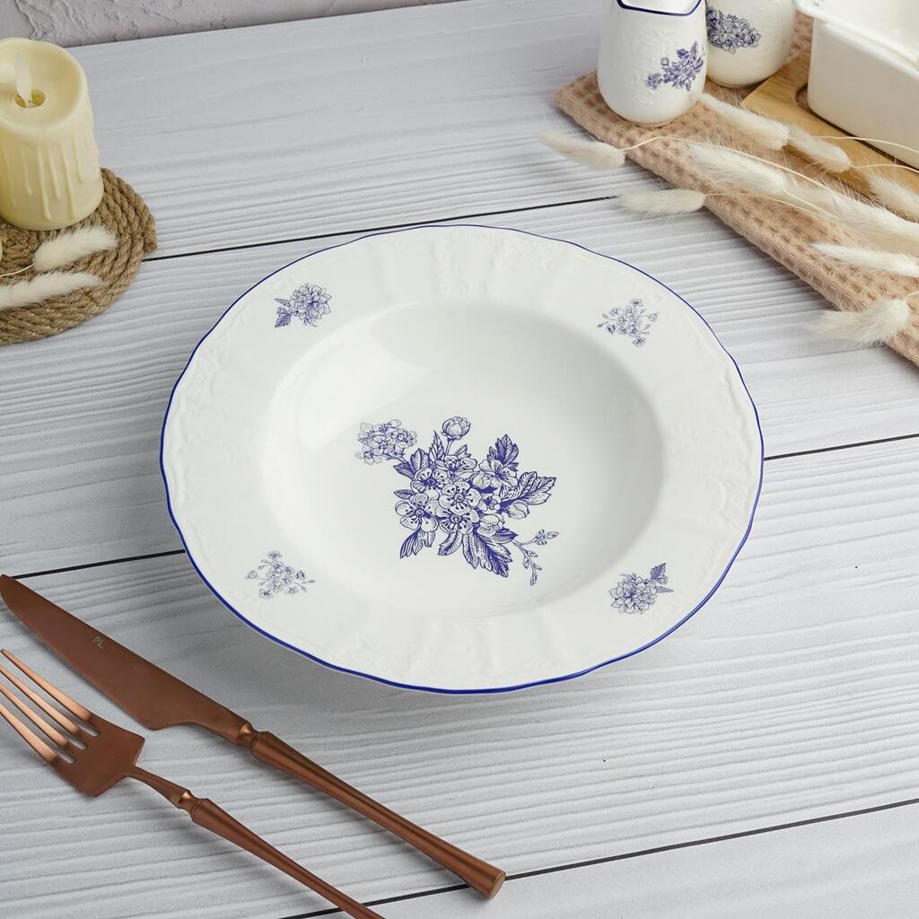 Тарелка глубокая Sea Flower 500 мл d 235 мм h39 мм P.L. Proff Cuisine NY-YQA4767B-BP-9X6 [6]