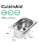 Гастроемкость CuisinAid 1/9 h=65 нерж. 176х108х65 CD-819-2 /78