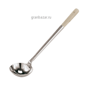 Половник; сталь нерж.,дерево; D=11.8см Paderno 49609-12
