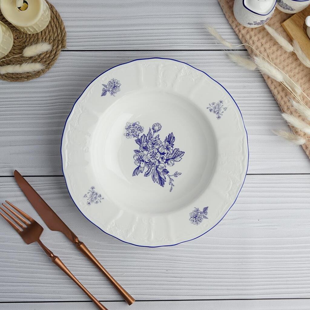 Тарелка глубокая Sea Flower 500 мл d 235 мм h39 мм P.L. Proff Cuisine NY-YQA4767B-BP-9X6 [6]
