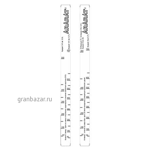 Линейка «Арарат 3-5 зв.Ани 0.5,0.7л»; пластик; L=28,B=2см; белый STEK