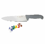 Шеф-нож PRO-Line с цветными кнопками 25 см, серая пластиковая ручка, P.L. Proff Cuisine