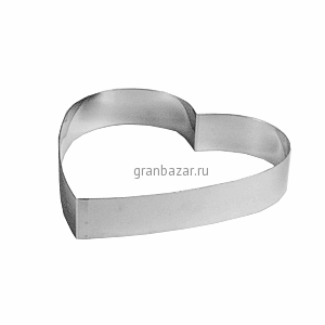 Форма конд. «Сердце»; сталь нерж.; D=22,H=4см; металлич. Paderno 47542-22