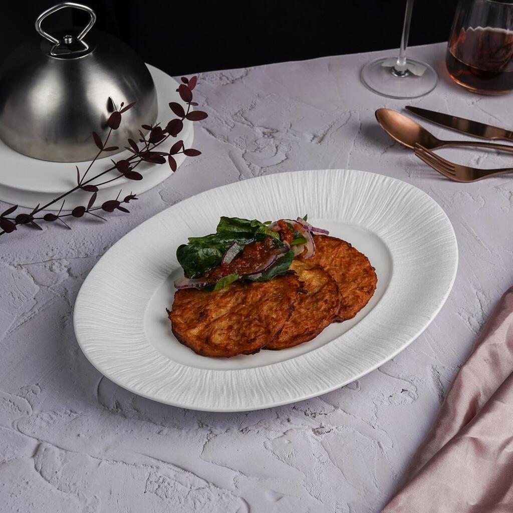 Блюдо Frost White Moon 315х233 мм h35 мм овальное P.L. Proff Cuisine ZA0385-12.5-ME