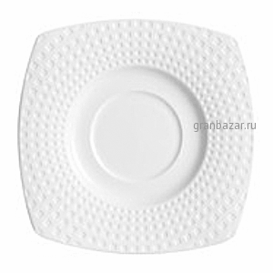 Блюдце квадратное «Сатиник»; фарфор; L=15,B=15см; белый Chef&Sommelier S0441