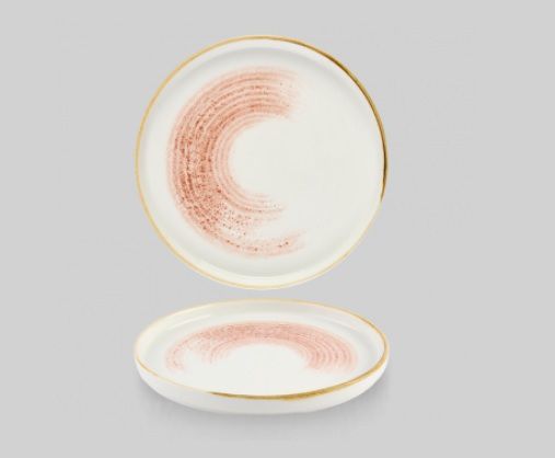 Тарелка мелкая CHEFS 210 мм, с бортом, цвет Coral, Studio Prints Homespun Accents Churchill HACLWP211
