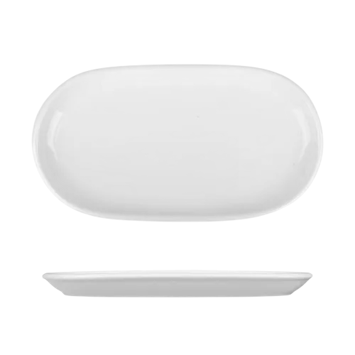 Блюдо овальное Classic White 275х150 мм h23 мм для подачи белое фарфор P.L. Proff Cuisine [6] F1379-11