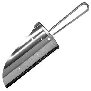 Совок для льда перфорированный сталь нерж., L=260, B=75 мм серебрист. Linden 522012-03
