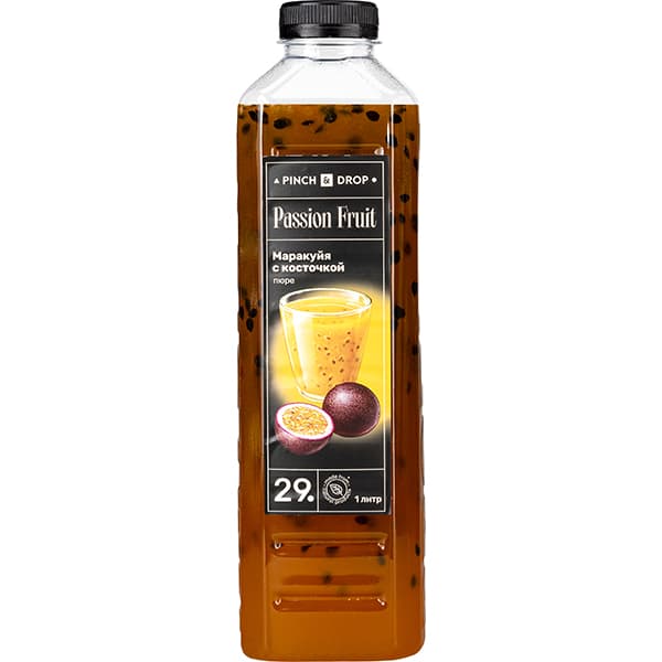 Пюре «Маракуйя с косточкой» фруктовое пластик 1 л D=70, H=260 мм Pinch&Drop PD-P029.P1000-2