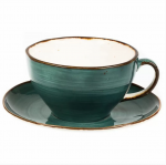 Чашка с блюдцем Fusion Green Sea 375 мл, P.L. Proff Cuisine