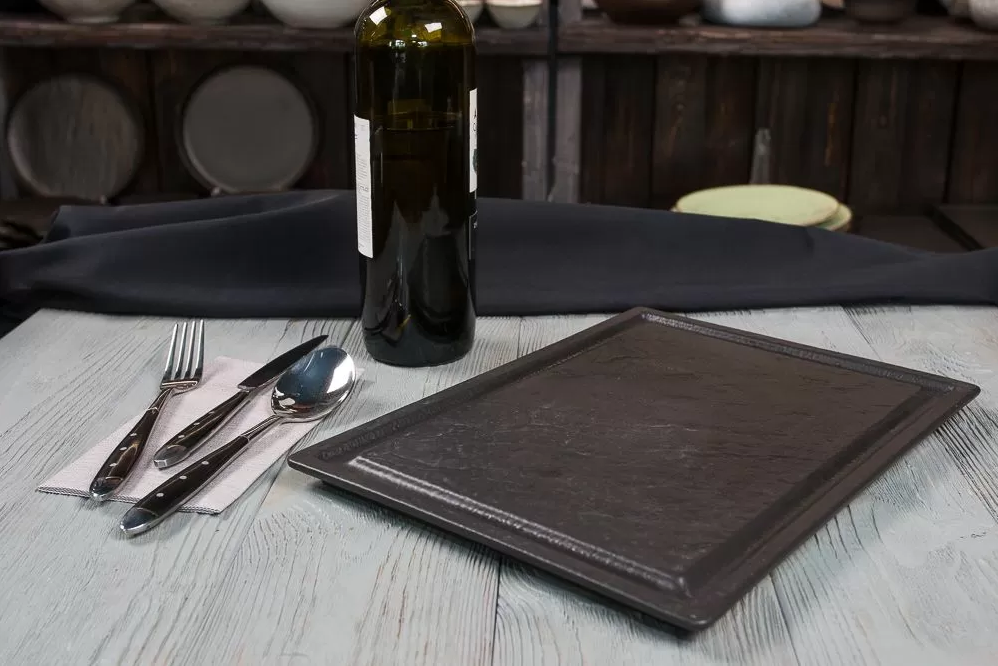 Блюдо для стейка Black Star 330х240х17 мм фарфор P.L. Proff Cuisine