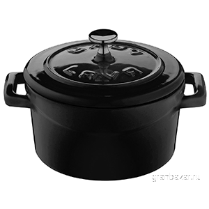 Горшок д/запекания с ручками; чугун; 550мл; черный Paderno 44201N12