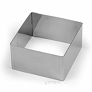 Набор кондит.форм «Квадрат» (6шт); сталь нерж.; H=45,L=80,B=80мм; металлич. Paderno 47426-01