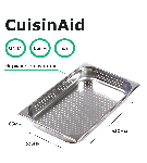 Гастроемкость перфорированная CuisinAid 1/1 h=65 нерж. 530х325х65 CD-811-2P /10