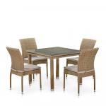 Комплект плетеной мебели из искусственного ротанга T257B/Y380B-W65 Light Brown