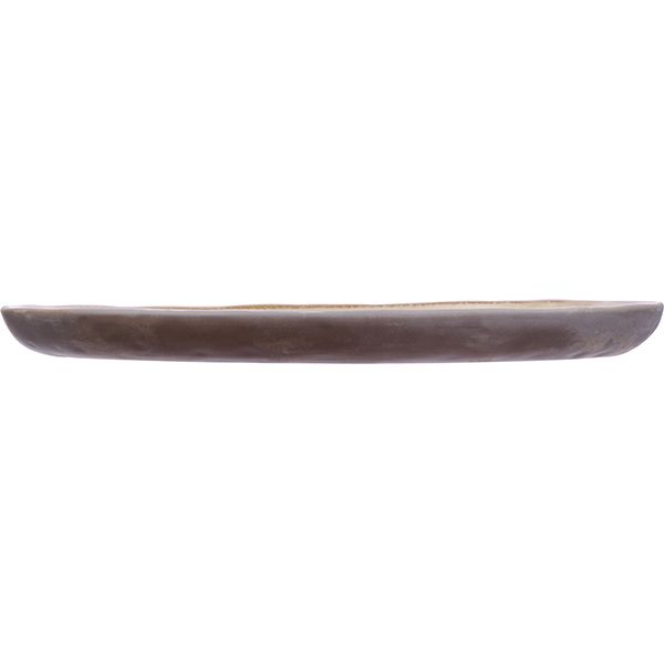 Блюдо «Грасп» овальное керамика  H=23 L=290 B=180 мм коричнев. Kunstwerk 20726/brown
