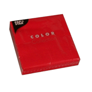 Салфетки 3х-слойн. 25*25см; бум.,салфет.; H=2,L=13,B=13см; красный Pap Star 14270 20шт.